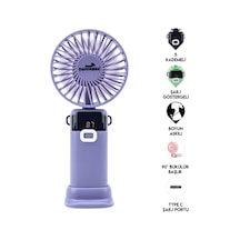 Dawreek Bt0258 Led Göstergeli El Fanı Mavi Mor