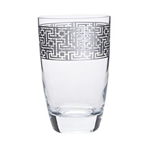 Labirent Platin 6'li Su Bardağı, 12 Cm Yükseklik, Renkli Çok Renkli
