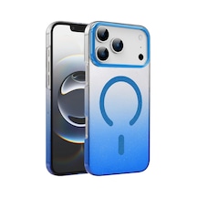 Apple Uyumlu iPhone 17 Pro Uyumlu Glossy Magsafe Kapak - Mavi