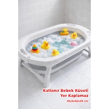 Katlanabilir Bebek Küveti - Akordiyon Yer Kaplamayan Çocuk Küveti - Katlanır Küvet Banyo
