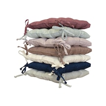 Keten Görünümlü Sandalye Minderi Gri-2405