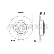 Subaru Legacy 2 Arka Fren Diski 1995-1999 Braxıs Ae0679 2adettir