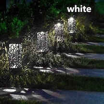Dekoratif Solar Bahçe Aydınlatma Lambası Çim Lambası Yürüyüş Yolu Aydınlatma [ Enerji Sınıfı A++]  Beyaz Işık