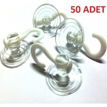 10 Adet Küçük 3cm Vantuz Öpücük Askı Cam Askısı 10 Adet Şeffaf Diğer
