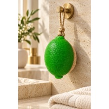 Dekoratif Kokulu Sabun & Peeling Etkili Asılabilir Dekoratif Banyo Sabunu & Yeşil Limon Şekilli Lifli Katı Sabun 10,5 X 8 X 4,4 Cm - 937715632 Diğer