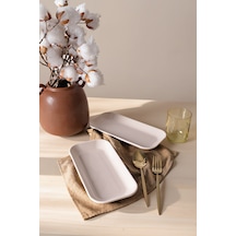 Keramika Krem Pergamon Kayık Tabak 26 Cm 2 Adet 030
