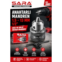 Sara Anahtarlı Mandren Tüv Süd Onaylı 1.5-13 Mm Ebat : 1/2 Kodu : S 663