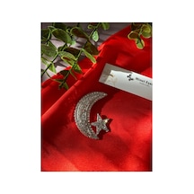 Ayyıldız Simgeli Taşlı Çelik Broş. Özel Kutuda Gönderim Sağlanır Diğer