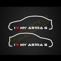 I Love My Astra G Sticker