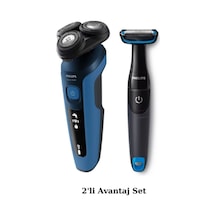 Philips S5444/03 Islak - Kuru Sinek Kaydı Tıraş Makinesi + BG1024 Banyo Vücut Hassas Bölge Bakım Tıraş Makinesi 2'li Set