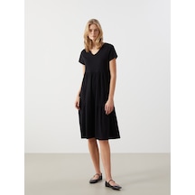 Lcw Comfort Siyah V Yaka Elbise