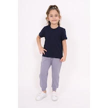 Toontoy Kids Toontoy Unisex Çocuk Baskılı Tişört Lacivert