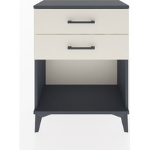 Arges Komodin 4 Çekmeceli 60x30x80 Antrasit-aytaşı Antrasit