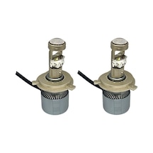 12v-24v H4 Csp Led Xenon Far Ampul Seti 6500k 18000 Lümen Mercekli Canbus