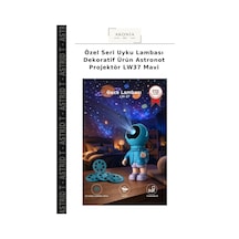 Özel Seri Uyku Lambası Dekoratif Ürün Astronot Projektör Lw37 Mavi Çok Renkli