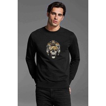 Star Wars Baskılı Siyah Erkek Örme Sweatshirt (528981823)
