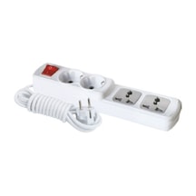 Far F198a 2+2 Anahtarlı Universal Grup Priz 2 Metre Kompakt Anahtarlı Priz Çözümü