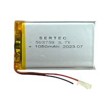 503759 3.7v 1200 Mah Li-polymer Pil Devreli/1.5a