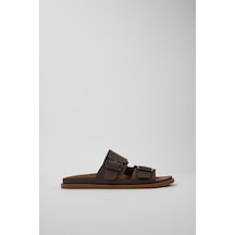 Camper Lluc Sandal Erkek Kahverengi Deri Sandalet-14027
