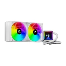 Tr240 Argb Sıvı Soğutucu Dijital Derece Göstergeli İşlemci Soğutucu Fan Beyaz Renk 240 MM Tr240 Argb Sıvı Soğutucu Dijital Derece Göstergeli İşlemci Soğutucu Fan Beyaz Renk 240 MM