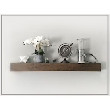 Dekoratif Doğal Ahşap Tek Li 165 X 15 X 4 Cm Gizli Aparatlı Raf Ahşap