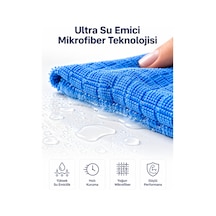 40x40 Mikrofiber Temizlik Bezi İz Bırakmayan Cam Ayna Mobilya Mutfak Temizlik Bezi Mavi