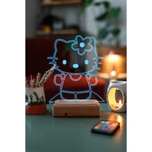Hello Kitty 16 Renk Kumandalı 3d Gece Lambası Çok Renkli