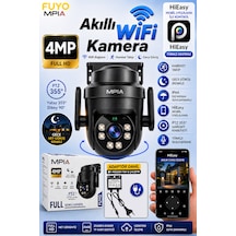 Mpia Fuyo Wifi 4mp Fullhd Ptz Akıllı Güvenlik Kamerası Hieasy Gece Görüş Sesli Kişi Takibi + 12v Adaptör
