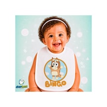 Bluey Keten Bebek Mama Önlüğü Yumuşak - Emici - Yıkanabilir - Özel Tasarım P016 Çok Renkli