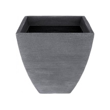 Namook Plastik Oluklu Saksı Gri G 40cm D 40cm Y 42cm