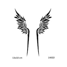 Airbrush Tattoo Tribal Kanat Yapışkanlı Stencil Süsleme Ve Boyama Kalıbı