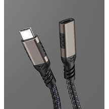 Type-c To Type-c Dişi Erkek 100w 20gbps 8k Ultra Görüntü Ve Ses Data Veri Uzatma Kablosu Yüksek Hızlı Şarj 2 Metre