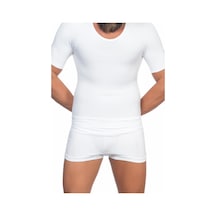 Moon Wear Beyaz Mı Emay E1010 Yarım Kol Erkek Korse Atlet Beyaz