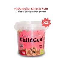 Doğal Kinetik Oyun Kumu 2x500gr - Pembe