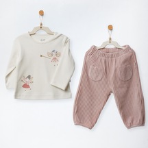 Andywawa Velvet Blossoms Kız Bebek Takım Ac27083 Mor
