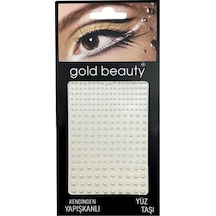Gold Beauty 244 Adet Kendinden Yapışkanlı Inci Tırnak Taşı ve Yüz Taşı Vücut Taşı-8682376125031