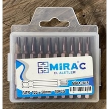 Mrc T20 Bits Uç Crv 50mm Tork Vida Sıkma Ucu T20 Tork Vida Ucu 10adet