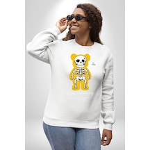 Mutlu Ol Unisex Beyaz Sweatshirt Beyaz