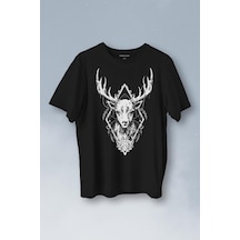 Geyik Animal Street Culture Baskılı Tişört Unisex T-shirt 001