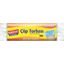Koroplast Eko Orta Boy Çöp Torbası 55 x 60 CM Mavi