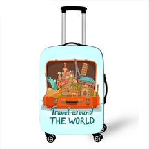 Turizm Baskı Bavul Koruyucu Kapak Bagaj Çantası Seyahat Aksesuarları Elastik Bagaj Tozluk 18''-32'' Bavula Geçerlidir