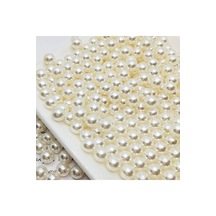 8 Mm Plastik Çakma Incisi Deliksiz Inci Krem Renk 30 Gr 80-85 A