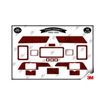 Renault Brodway 1992-1999 Torpido Konsol Trim Göğüs Maun Kaplama Set 16 Parça Maun