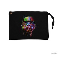 Zepplin Giyim Star Wars Helmet Siyah Clutch Astarlı Cüzdan / El Çantası