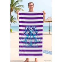 Seadream Tropikal Desenli Plaj Havlusu 70x140 Cm Çapa Çok Renkli