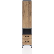 Hyperion Dolap 3 Raflı 2 Çekmeceli Tek Askılı 44x44x221 Antrasit-çam Antrasit