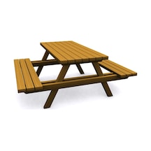 Ahşap Piknik Masası, 145 Cm Orman Masası -422