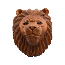 Maun Ağacı Aslan Kafası El Yapımı Duvar Dekoru Biblo 40cm