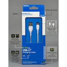 Acl Ack-05 2.4a Usb-c Hızlı Şarj Kablosu 1 Metre - Lisinya