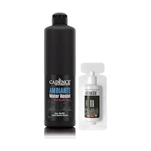 Ambiante Suya Dayanıklı Akrilik Boya Aw-24 Siyah 500ml + Katalizör 20gr Beyaz Beyaz